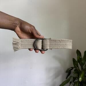Vintage Tan and cream belt with adjustable‎ buckle size 30